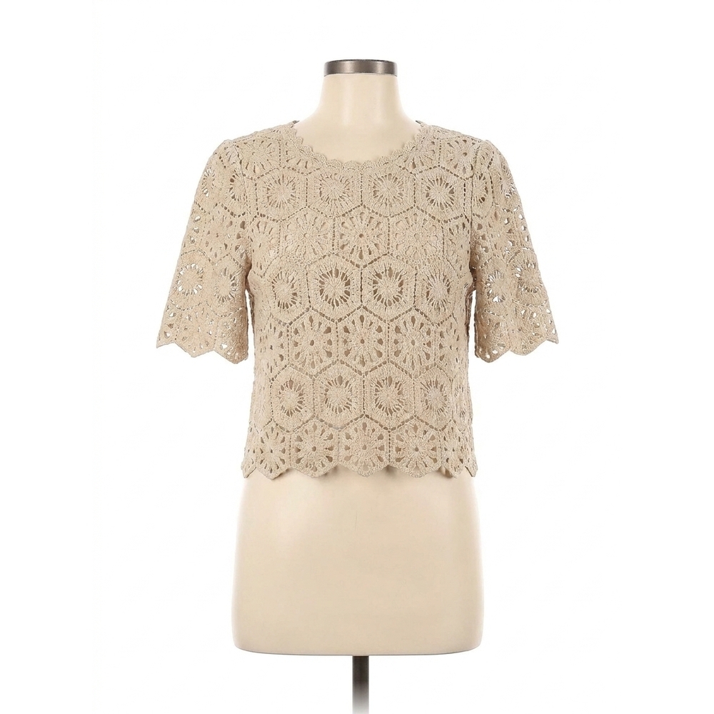 NEW Z SUPPLY raquel lace top in natural